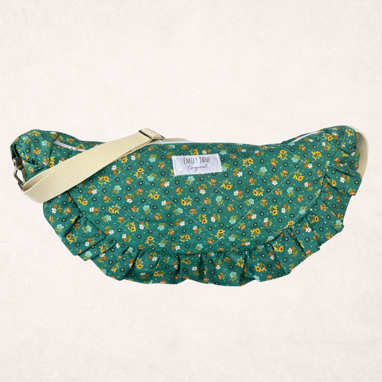 Emily Jane Originalƒ?› Amber Bloom Ruffle Crescent Bag