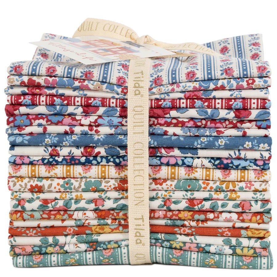 Village Life Fat Quarter Bundle Main Fabrics by Tone Finnanger from TILDA