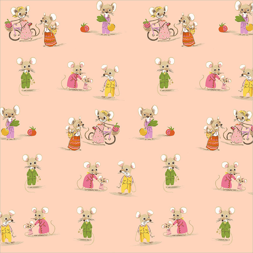 Heather Ross Favorites Country Mouse / City Mouse Blush