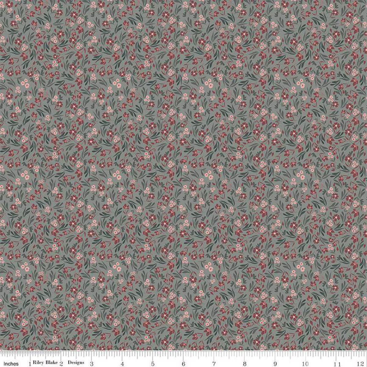 A Walk on the Prairie Ditsy Sage Gray- Fat Quarter