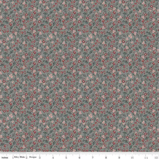 A Walk on the Prairie Ditsy Sage Gray- Fat Quarter