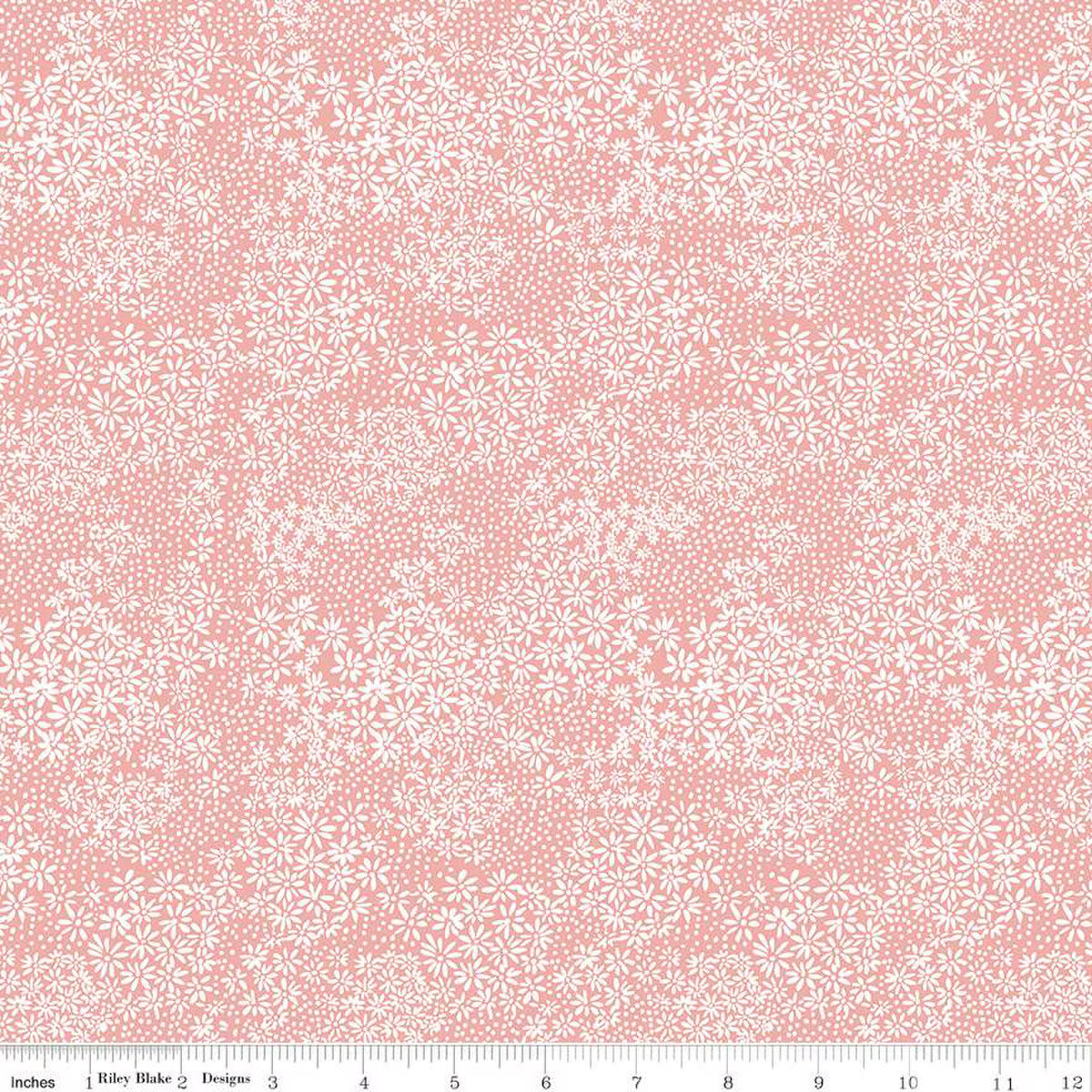 A Walk on the Prairie Silhouette Coral- Fat Quarter