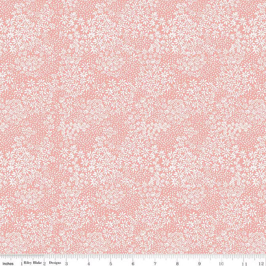 A Walk on the Prairie Silhouette Coral- Fat Quarter