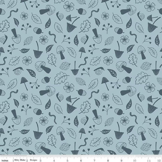 Forest Village Foraging Sky | Fat Quarter