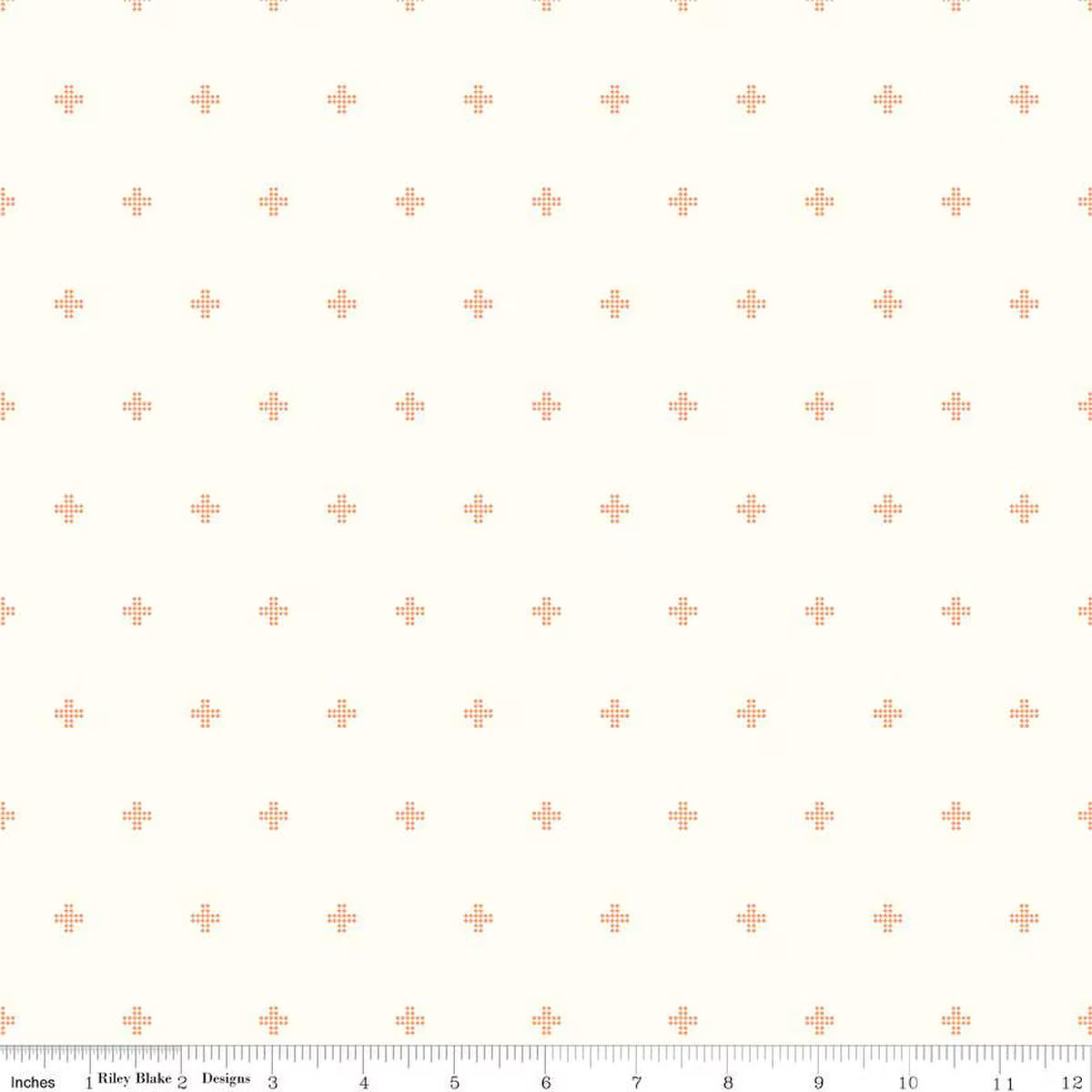 Sunsetridge Crosses Cream | Fat Quarter
