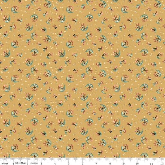 Ivy Reese Berry Branches Golden- Fat Quarter