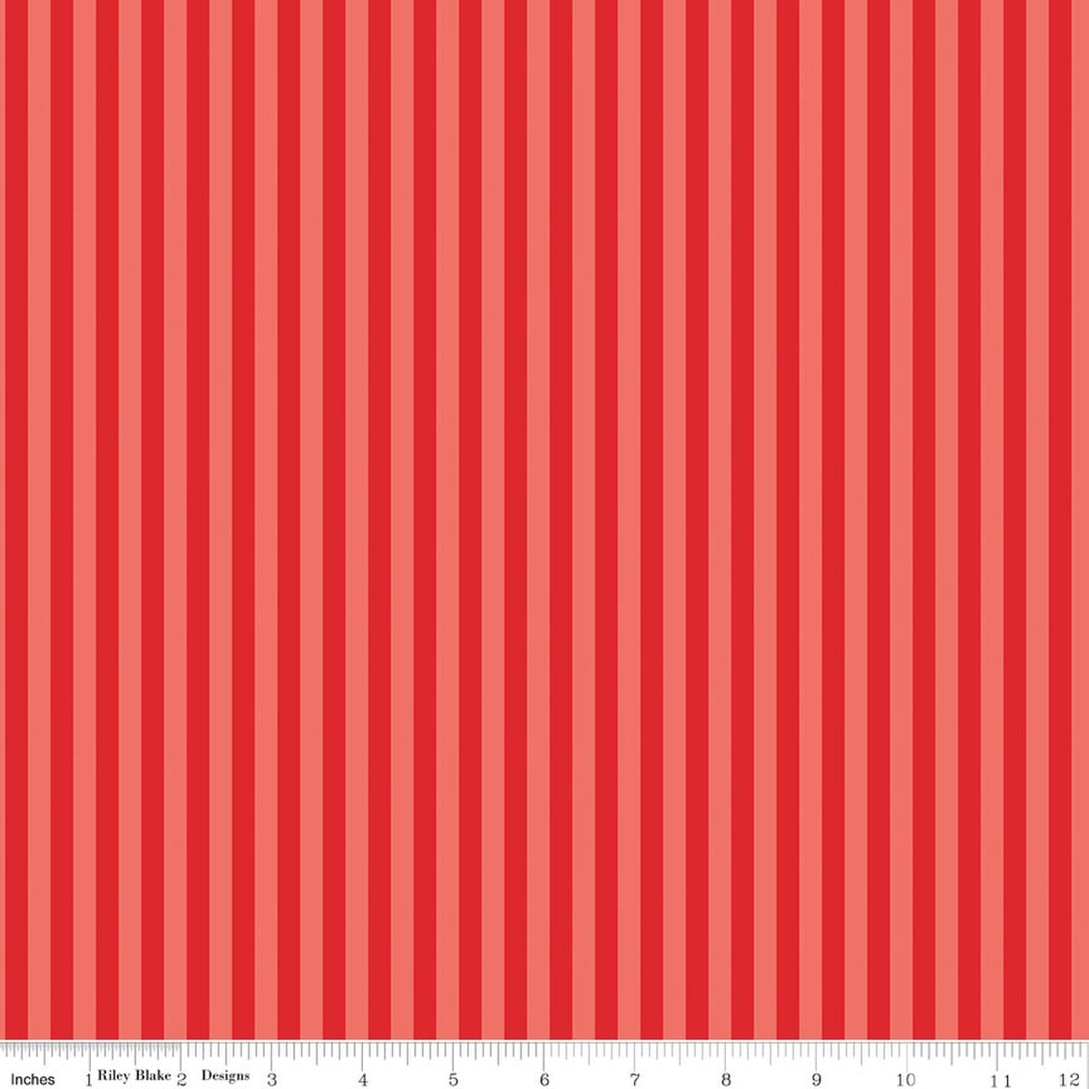 Firecracker Stripes Red Hen | Fat Quarter