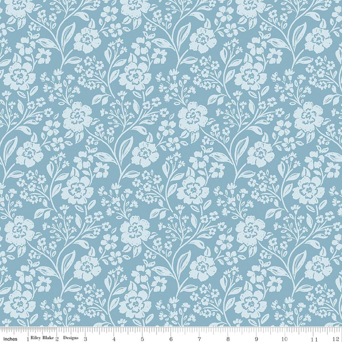 Sweet Cotton Tales Trailing Blossoms Blue