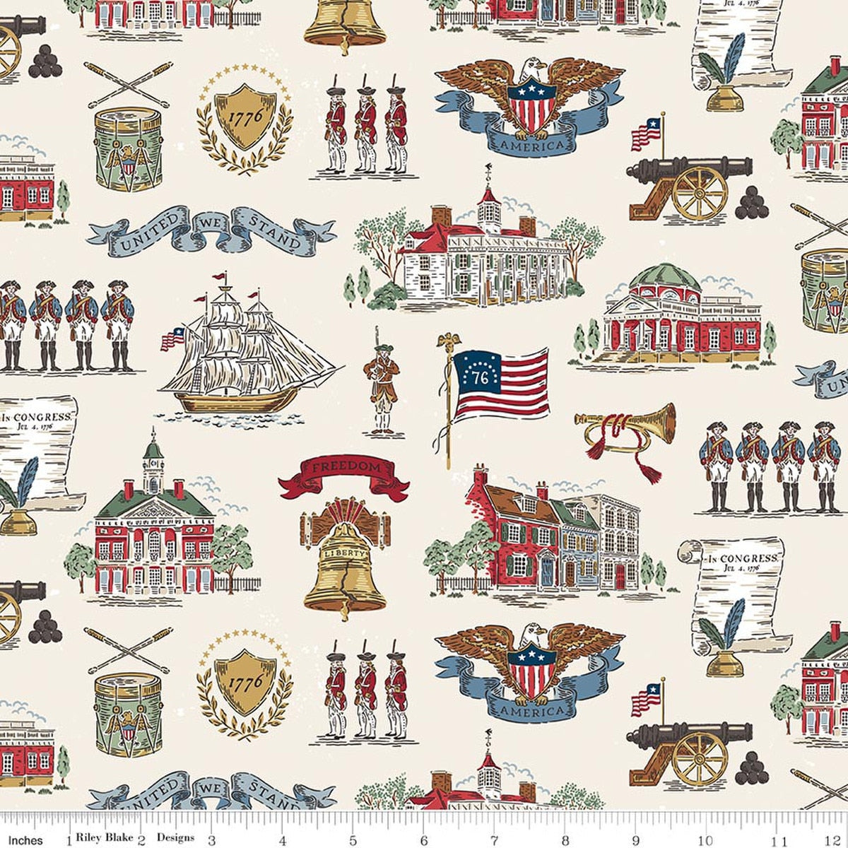 Independence Main Cream | Fat Quarter