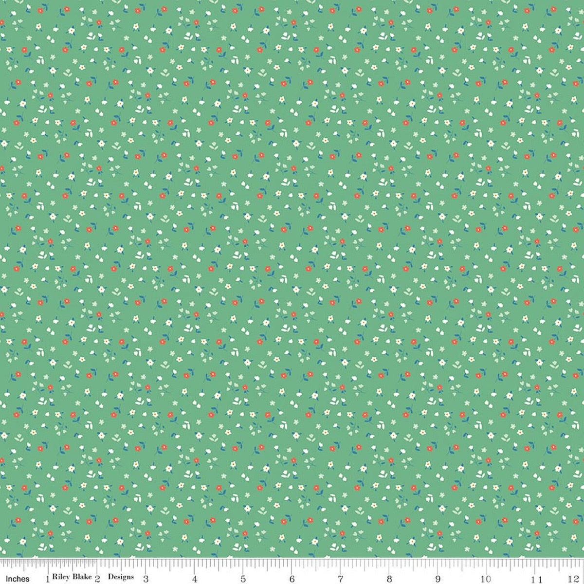 Cotton Nook Flowers Green