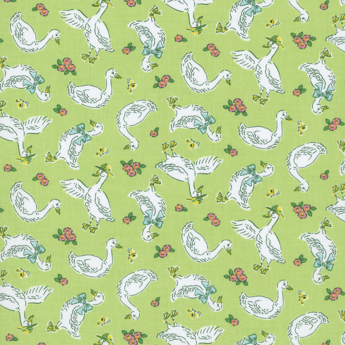 Traditional 30's Geese Green