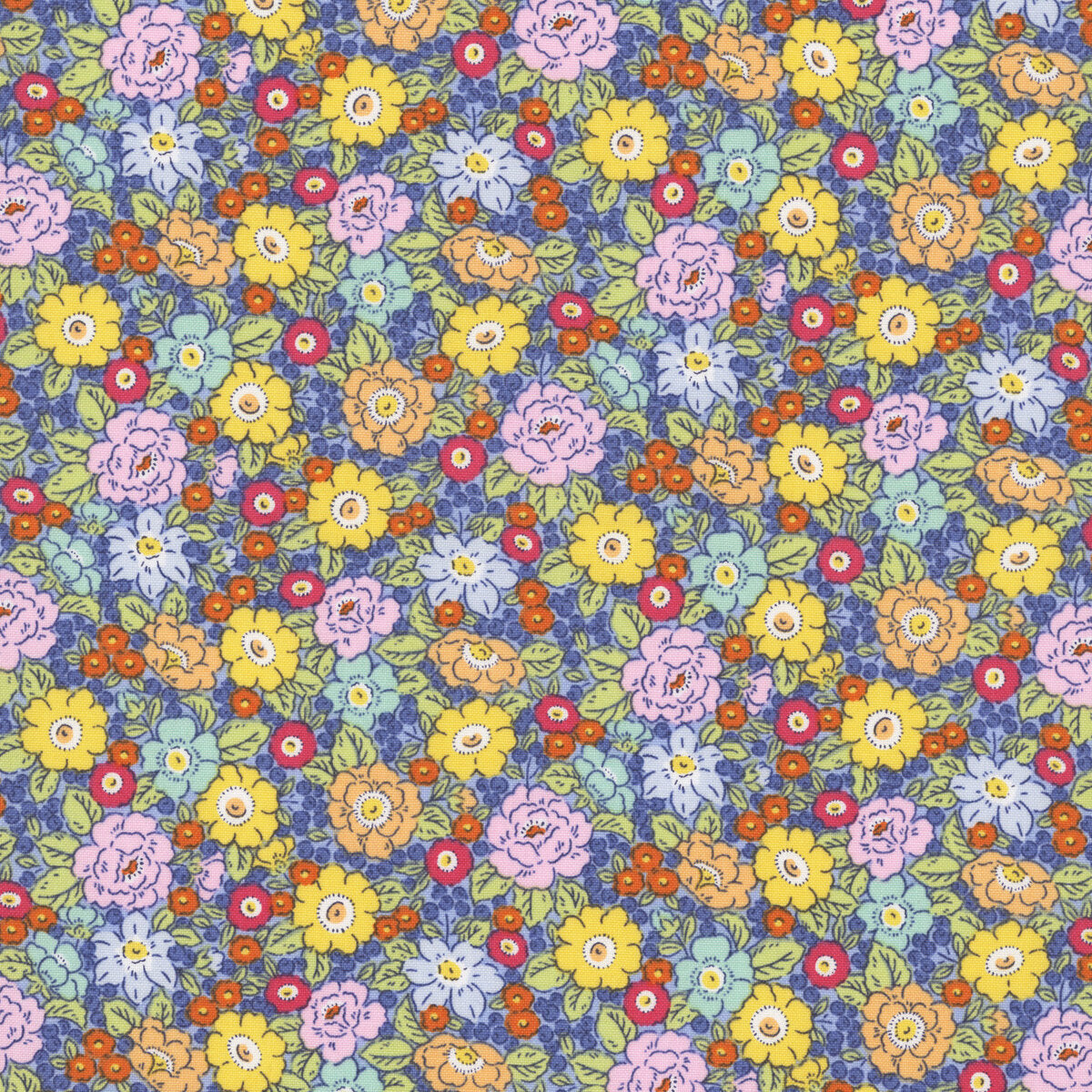 Traditional 30's Floral Blue