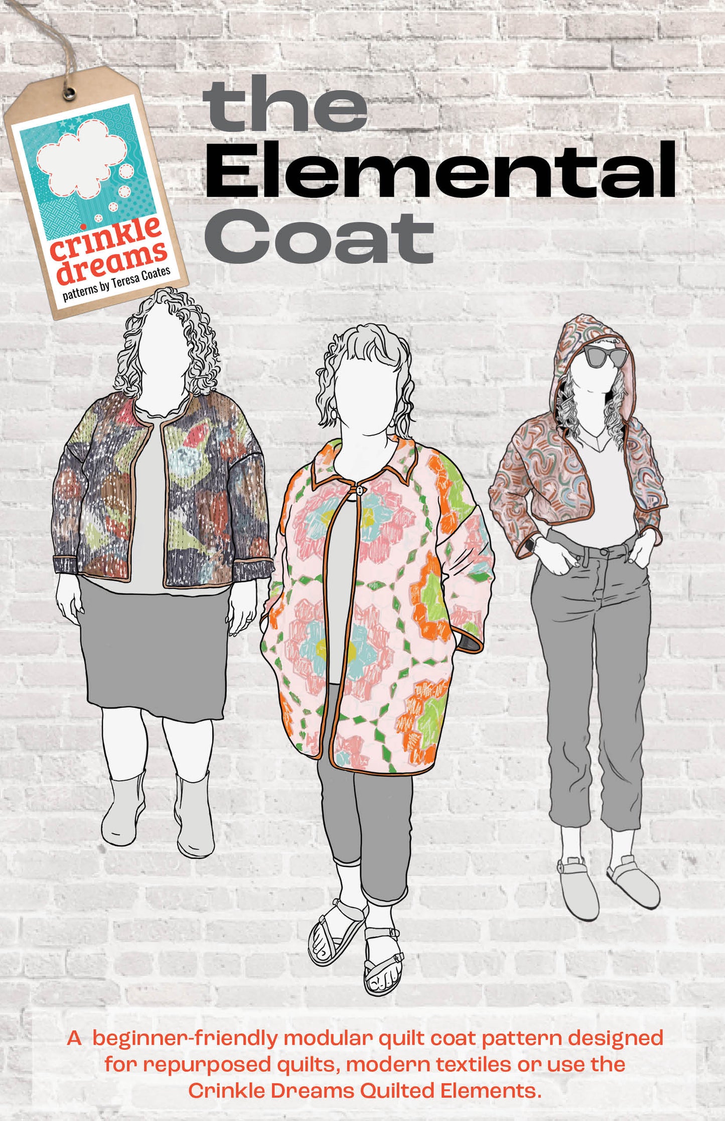 Elemental Coat Sewing Pattern Quilted A-Line Coat Pattern