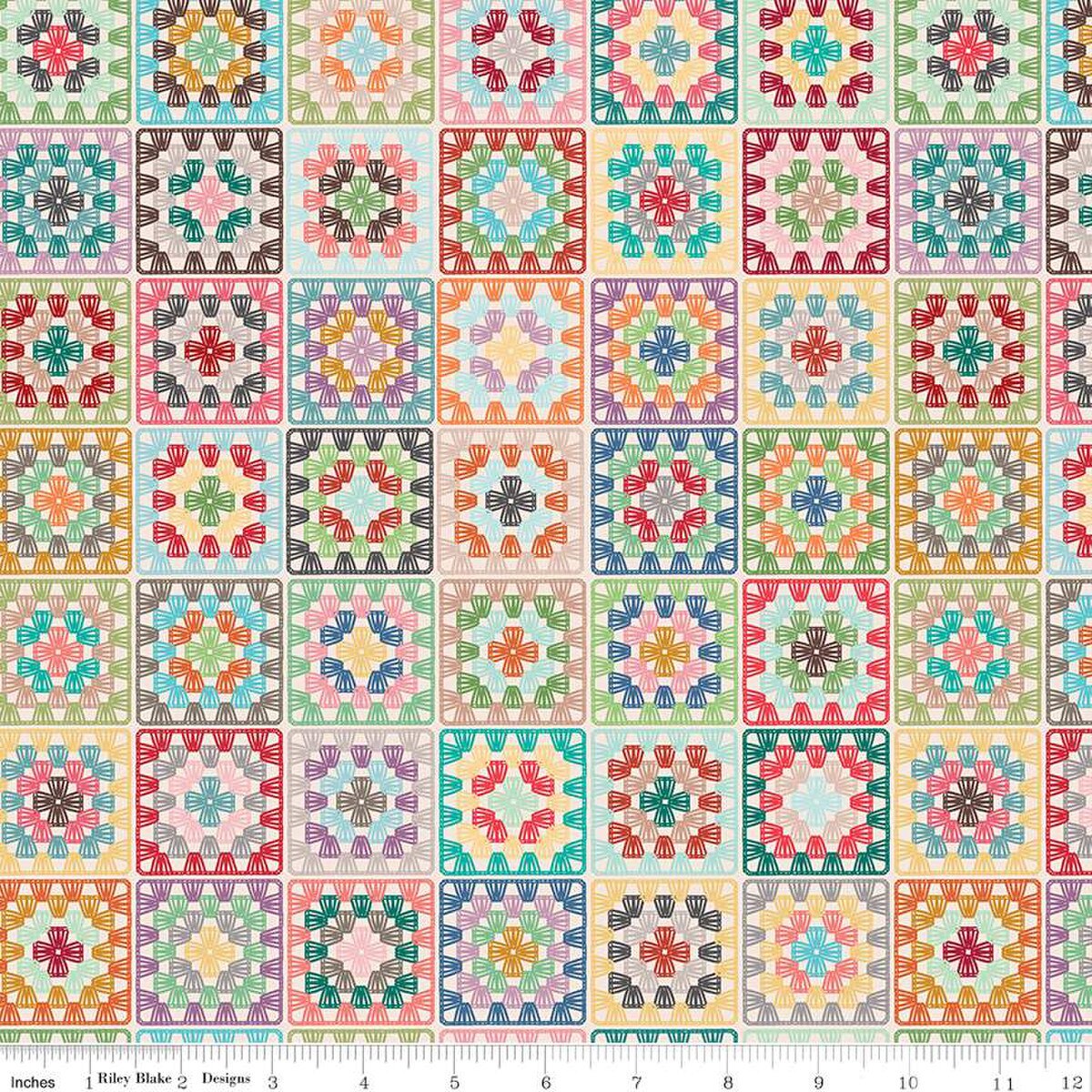 Chunky Thread Home Décor Granny Squares Multi