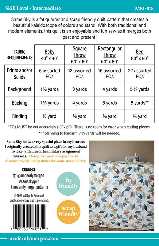 Same Sky Quilt Pattern