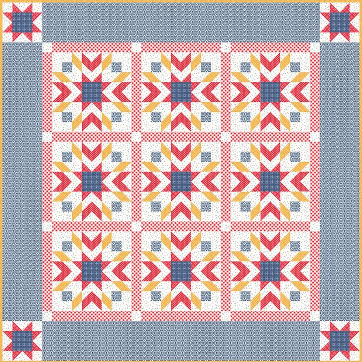 Bee in my Bonnet Gingham Star Quilt Pattern
