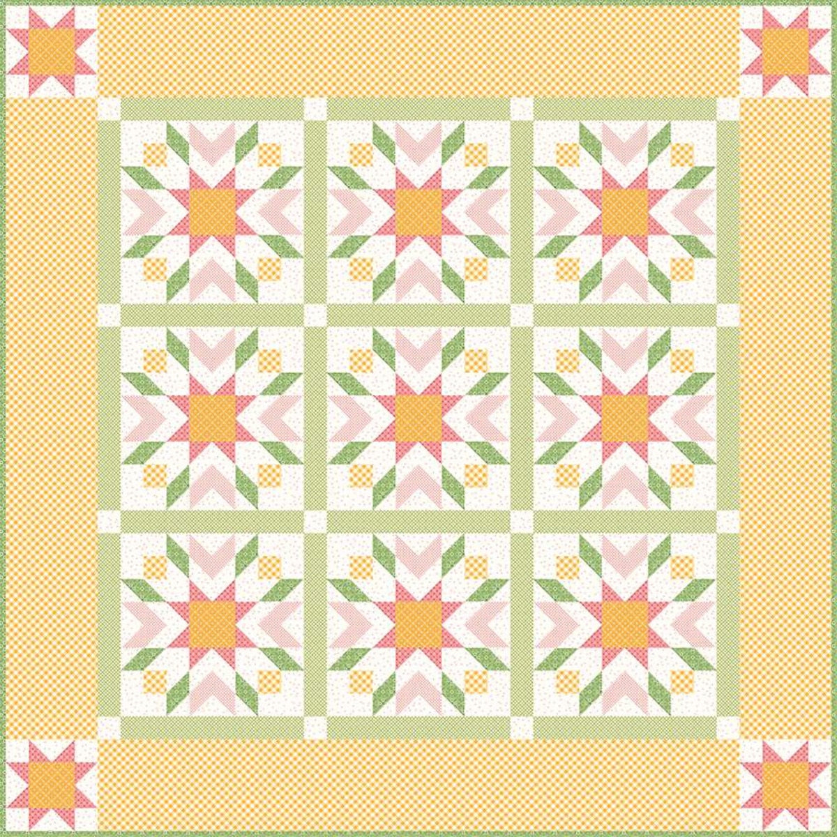 Bee in my Bonnet Gingham Star Quilt Pattern