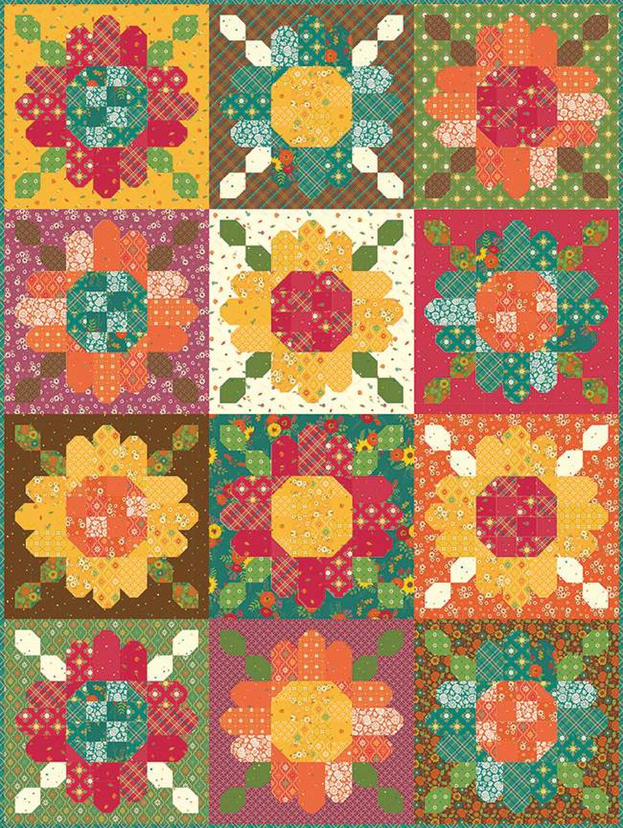 Heather Peterson Zinnia Seeds Quilt Pattern