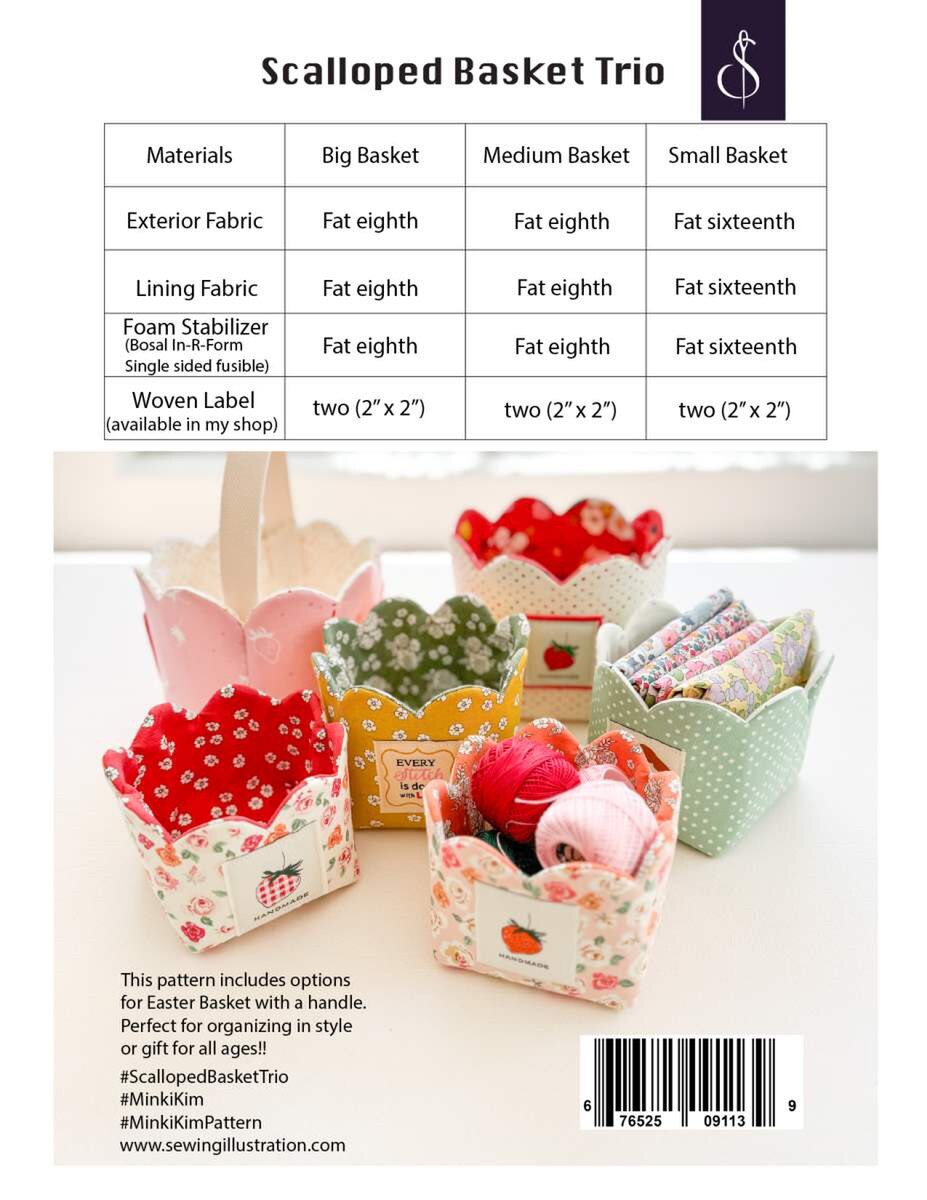 Minki Kim Scalloped Basket Trio Pattern