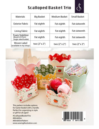 Minki Kim Scalloped Basket Trio Pattern