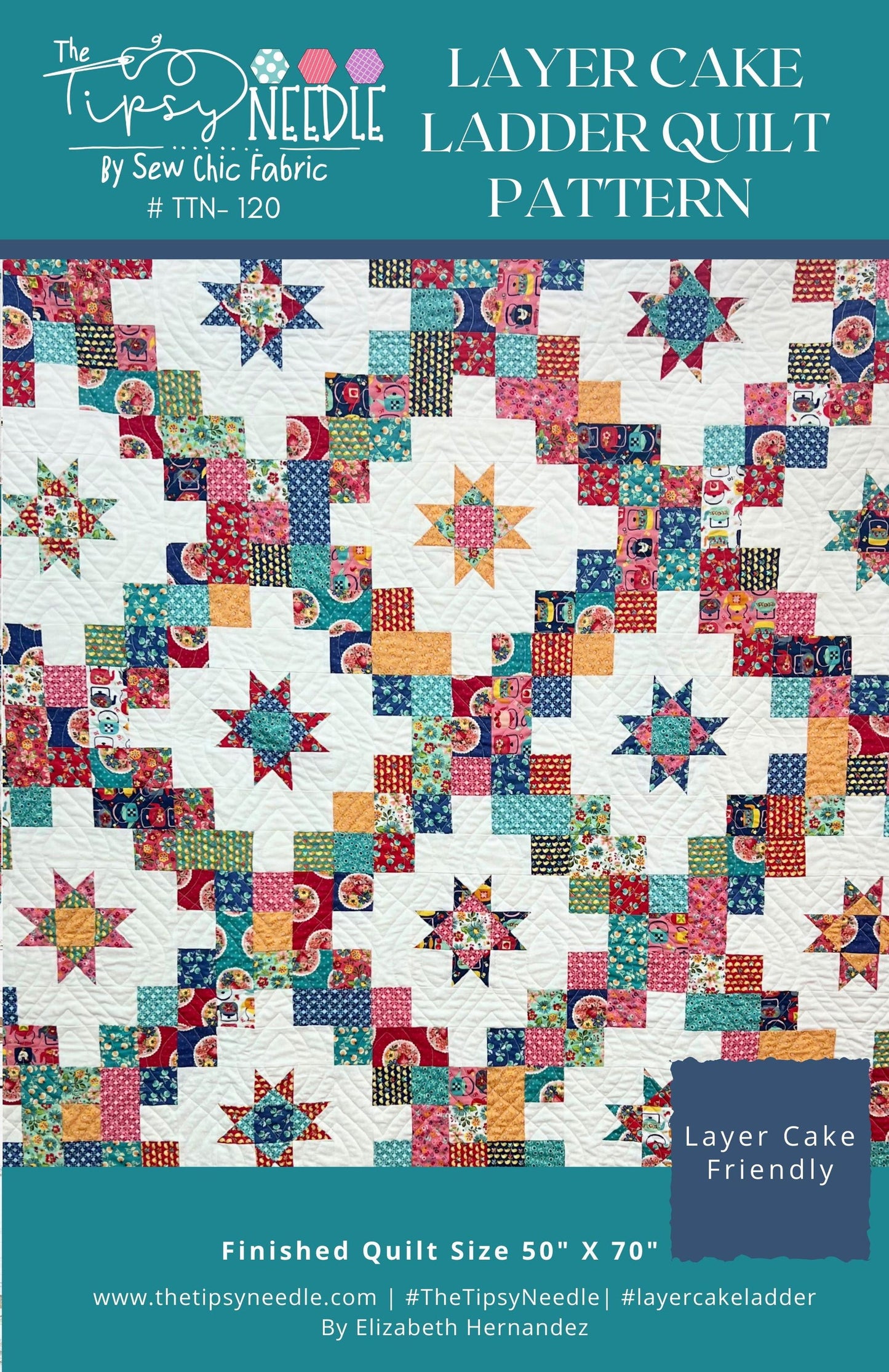 Layer Cake Ladder Printed Quilt Pattern