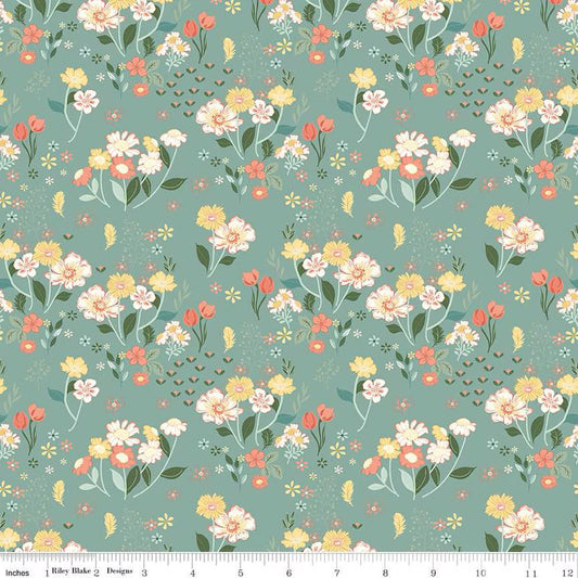 New Beginnings Floral Teal