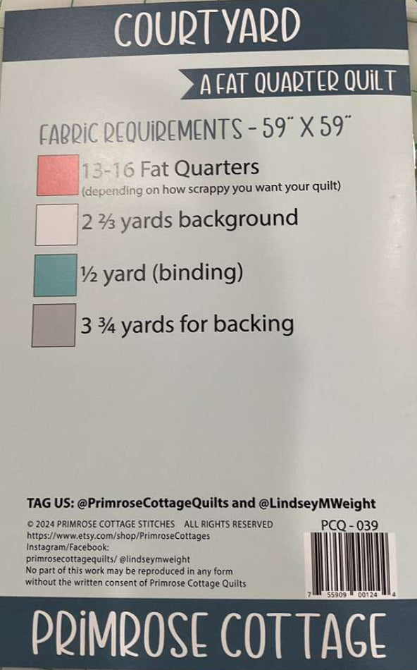 Peach Cobbler Courtyard Quilt Kit