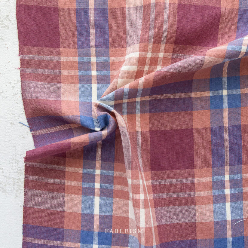 Arcade Plaid Woven in Garnet- Fat Quarter