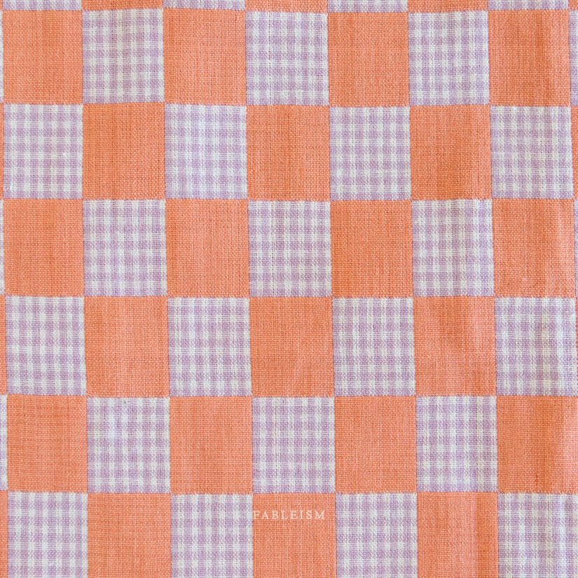 Checkmate Checkers in Sunset- Fat Quarter