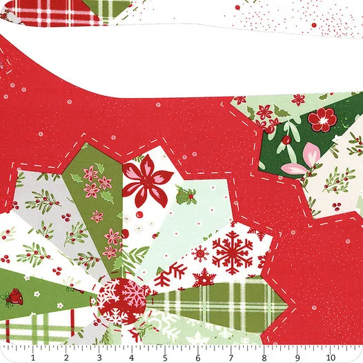 Mistletoe & Holly Stockings Panel