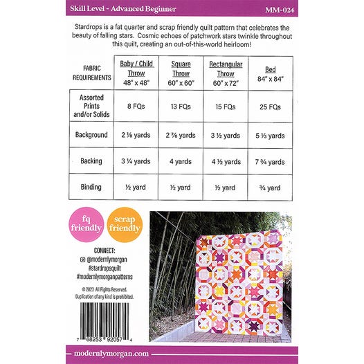 Stardrops Quilt Pattern