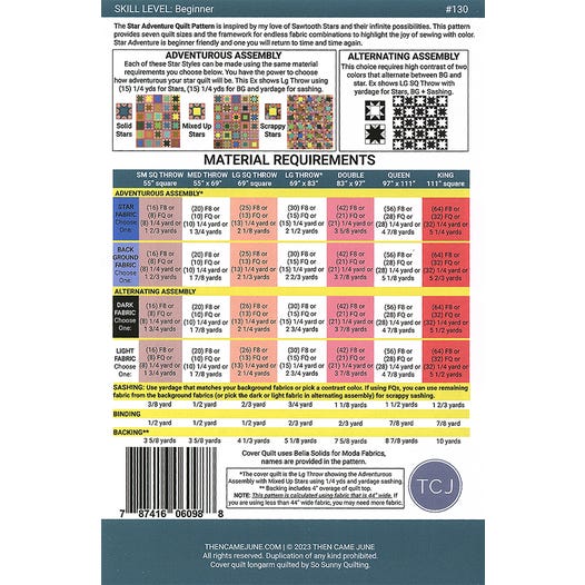 Star Adventure Quilt Pattern