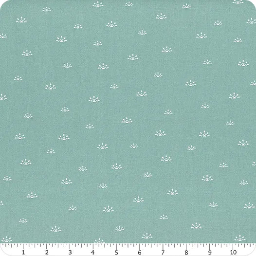 Winged Medley Woodblock Teal | Fat Quarter
