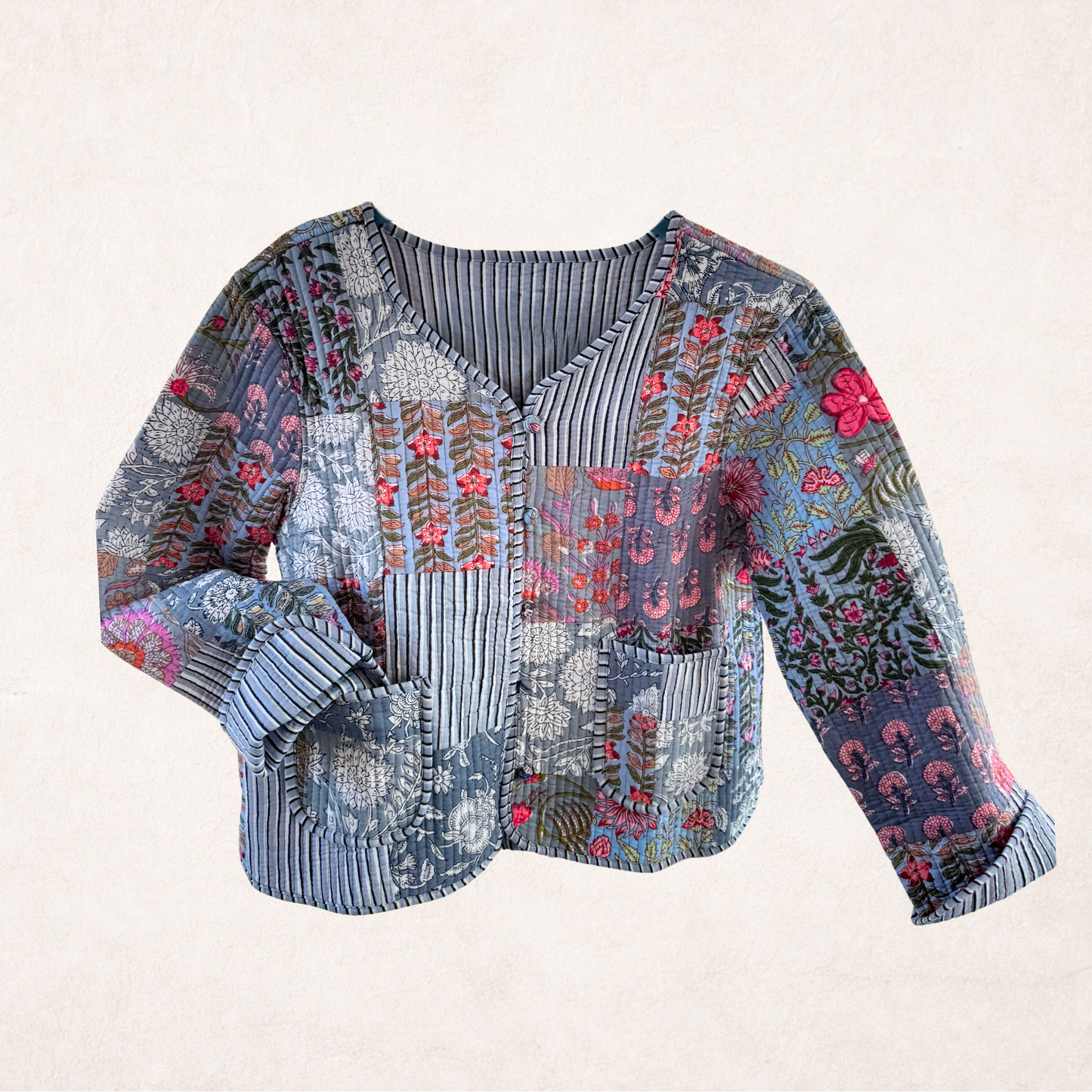 Block Print Quilted Jacket