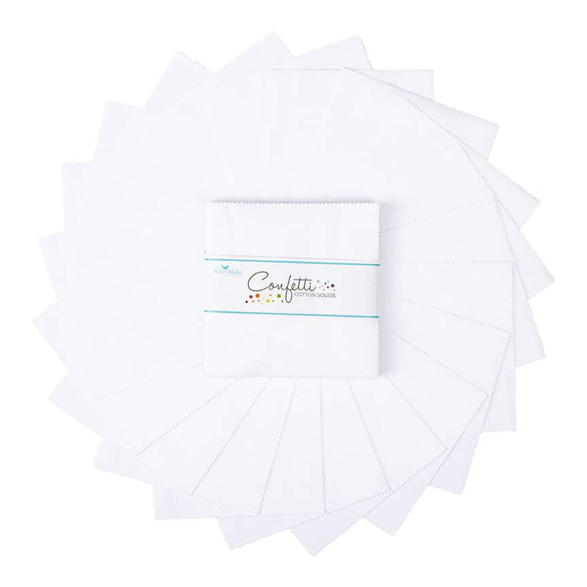Confetti Cotton™ Riley White 5" Stacker