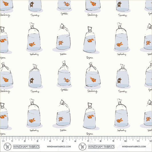 Heather Ross Favorites Goldfishes in Bags White