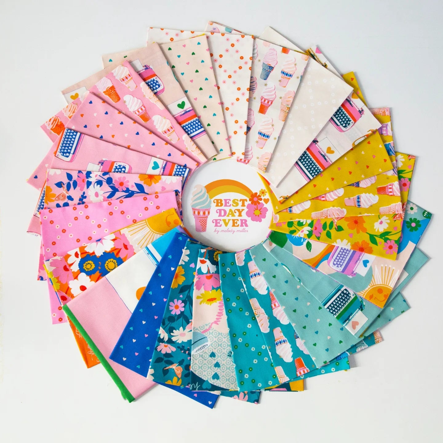 Best Day Ever | Features bright, fun prints perfect for cheerful quilts and sewing projects.