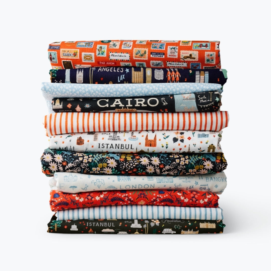 Bon Voyage | features travel-inspired prints perfect for adventurous quilts and sewing projects.