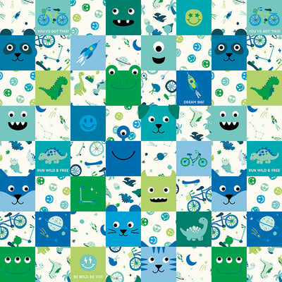 Brave Your Way Cheater Print Blue
