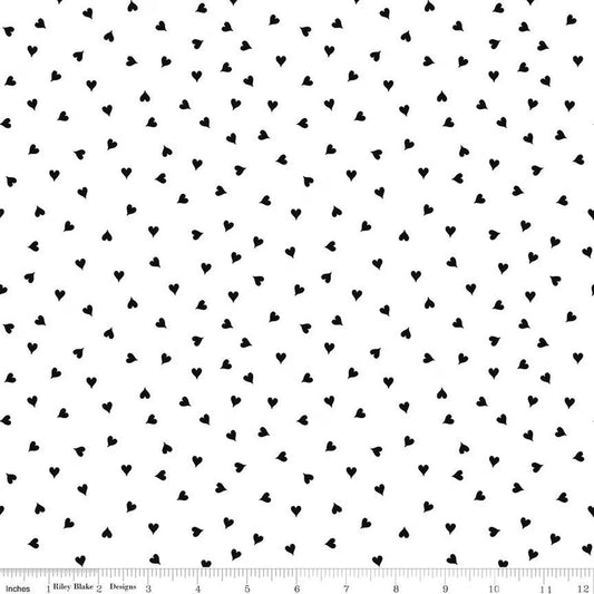 Take Heart Small Hearts White | Fat Quarter