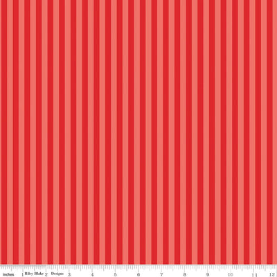 Firecracker Stripes Red Hen | Fat Quarter