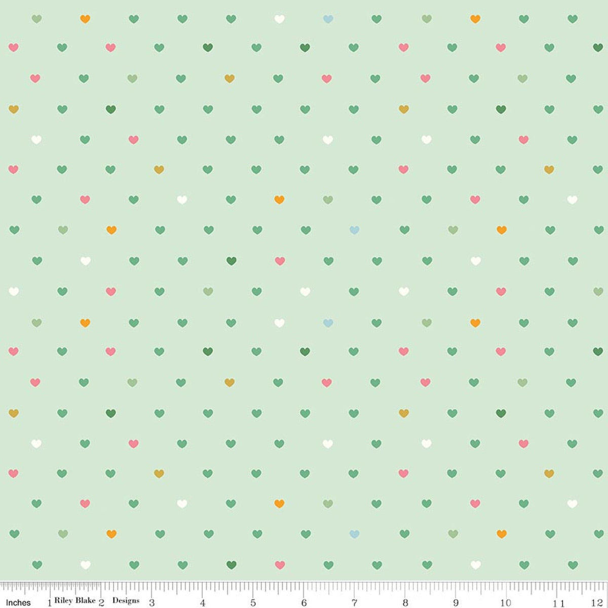 Serendipity 2 Hearts Mint | Fat Quarter