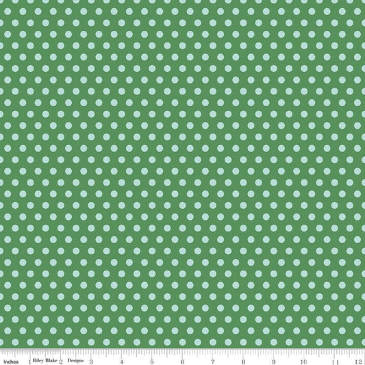 Serendipity 2 Dots Green | Fat Quarter