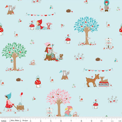 Whimsical Woodland Main Aqua