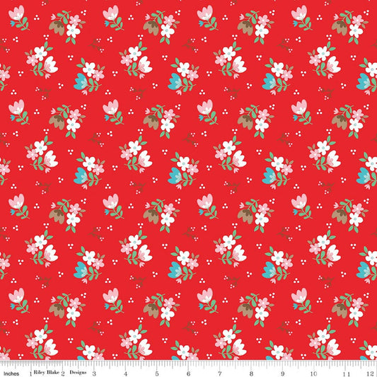 Whimsical Woodland Floral Red
