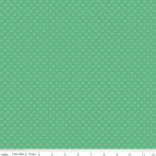 Whimsical Woodland Circle Dots Green