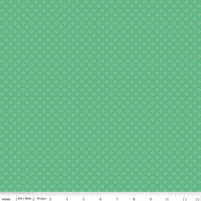 Whimsical Woodland Circle Dots Green