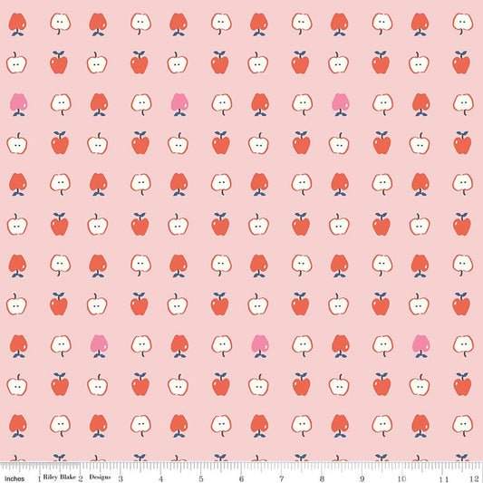 Cotton Nook Apples Pink