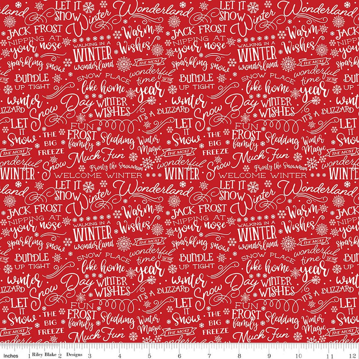 A Perfect Winter Text Red