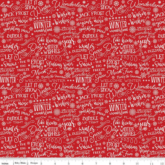 A Perfect Winter Text Red